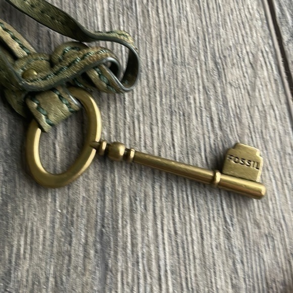 Fossil bag Green leather shoulder bag - Picture 5 of 10